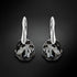 Sudraba auskari "Ledus Robežas (Silver Night)" ar Swarovski™ kristāliem